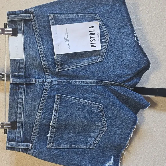 NWOT Pistola Kylee Relaxed High Rise Distressed Shorts Size 26