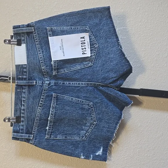 NWOT Pistola Kylee Relaxed High Rise Distressed Shorts Size 26