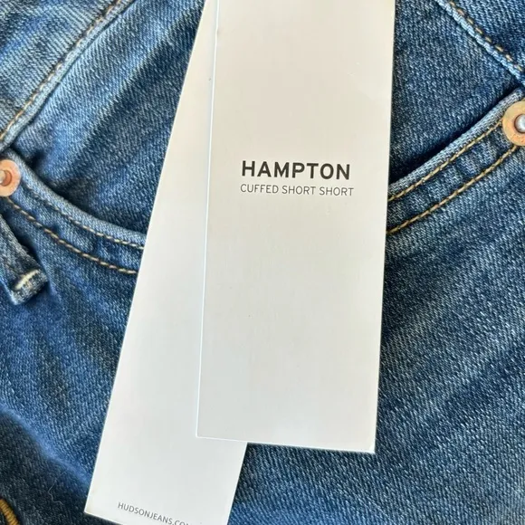 NWT Hudson Hampton Cuffed Jean Shorts 25