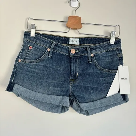 NWT Hudson Hampton Cuffed Jean Shorts 25