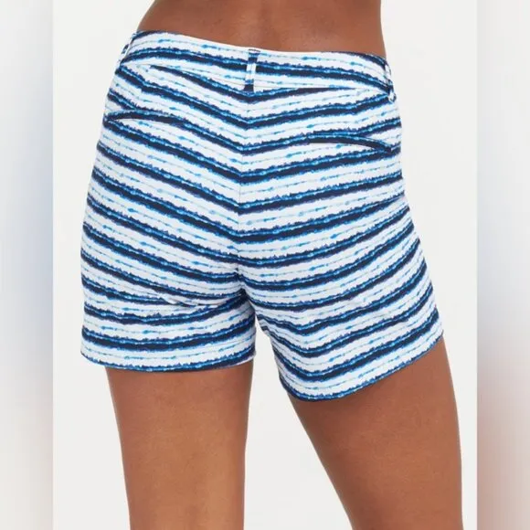 NWT SPANX Sunshine Shorts 6” Blue Painted Stripe 50213R LARGE