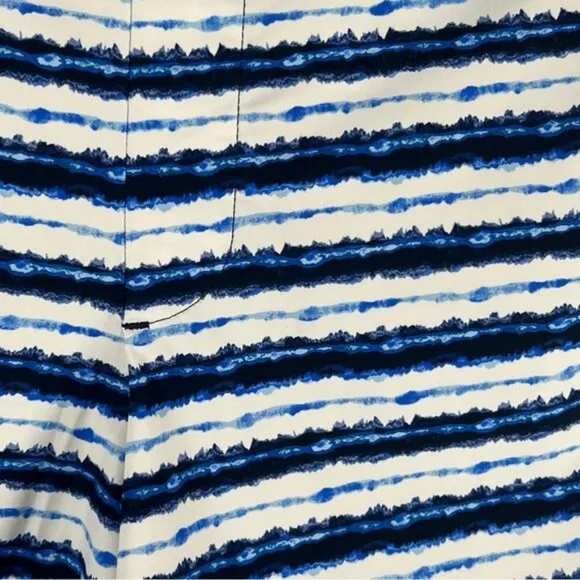 NWT SPANX Sunshine Shorts 6” Blue Painted Stripe 50213R LARGE