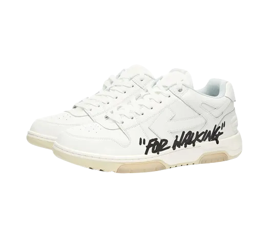 OFF-WHITE Out Of Office OOO Low Tops For Walking White Black