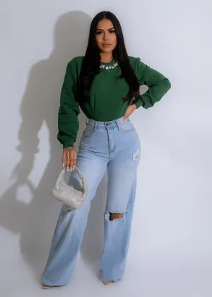 Old Ways Diamond Sweater Green