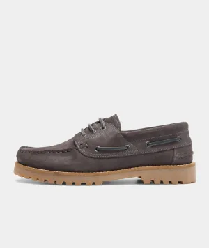 Ollie Boat Shoe - Charcoal Suede