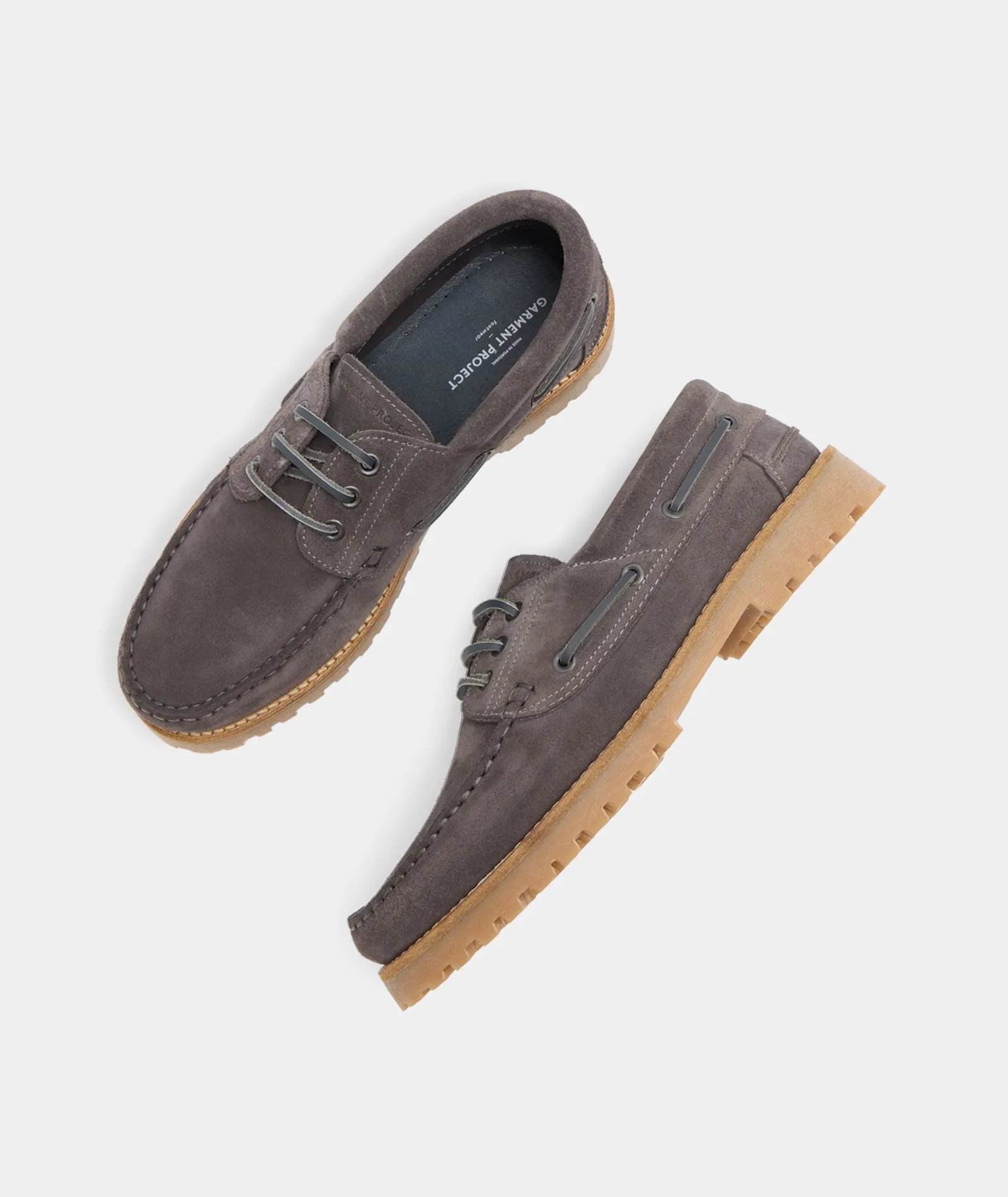 Ollie Boat Shoe - Charcoal Suede