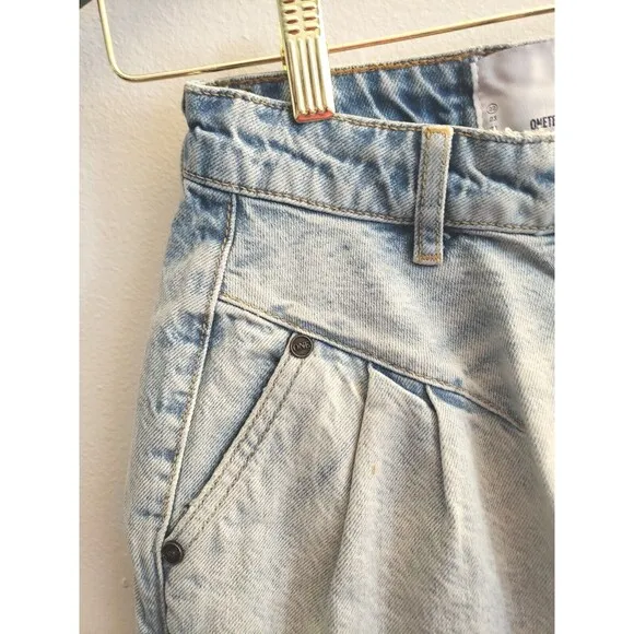 OneTeaspoon Denim Shorts Women's 22 Blue Kansas Streetwalker  Cuffed Nwt