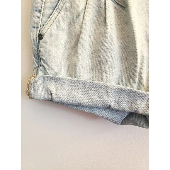 OneTeaspoon Denim Shorts Women's 22 Blue Kansas Streetwalker  Cuffed Nwt