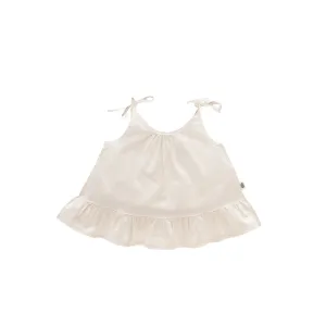 Peplum Top with Straps - Oyster