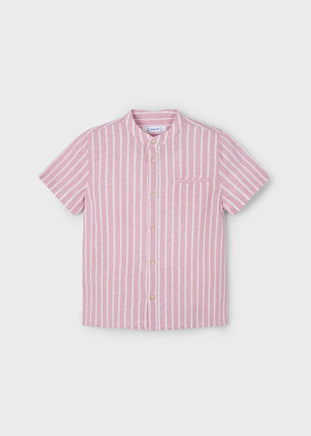Pre-Order Mayoral 3113 Short Sleeve Stripe Linen Shirt and Mayoral 3217 Sand Linen Shorts