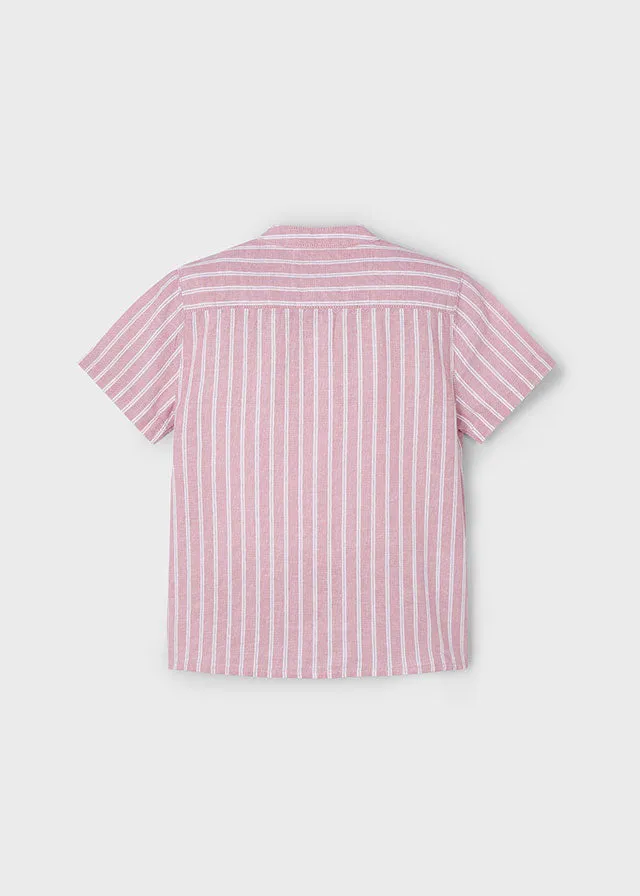 Pre-Order Mayoral 3113 Short Sleeve Stripe Linen Shirt and Mayoral 3217 Sand Linen Shorts