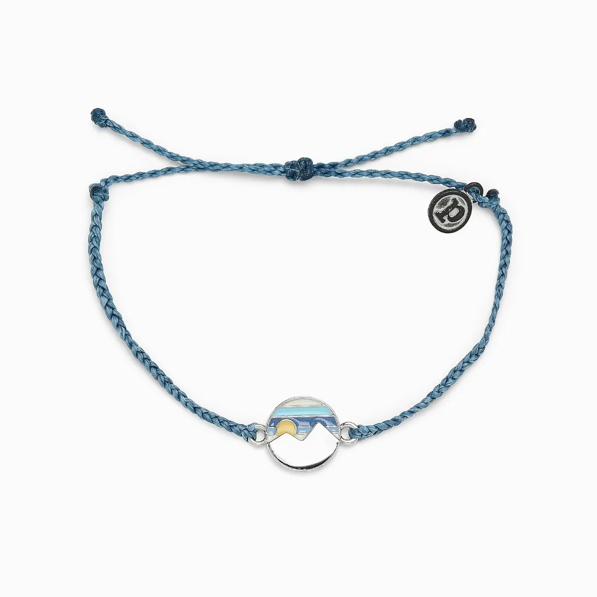Pura Vida Charm Bracelet ~ Twin Peaks Silver Dusty Blue