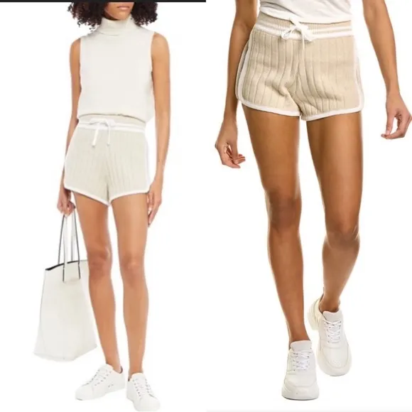 Rag &amp; Bone Serena Knit Shorts In Oatmeal Size S/P