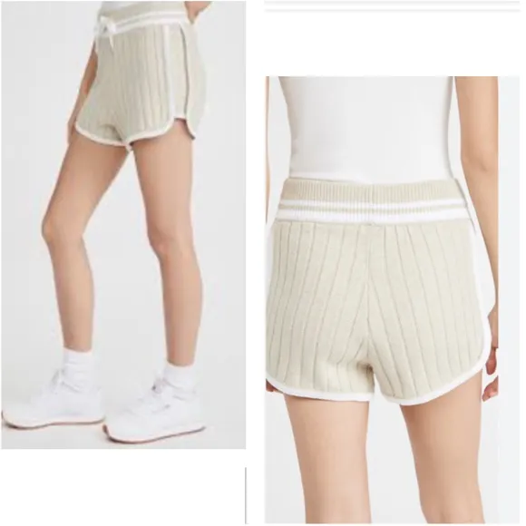 Rag &amp; Bone Serena Knit Shorts In Oatmeal Size S/P