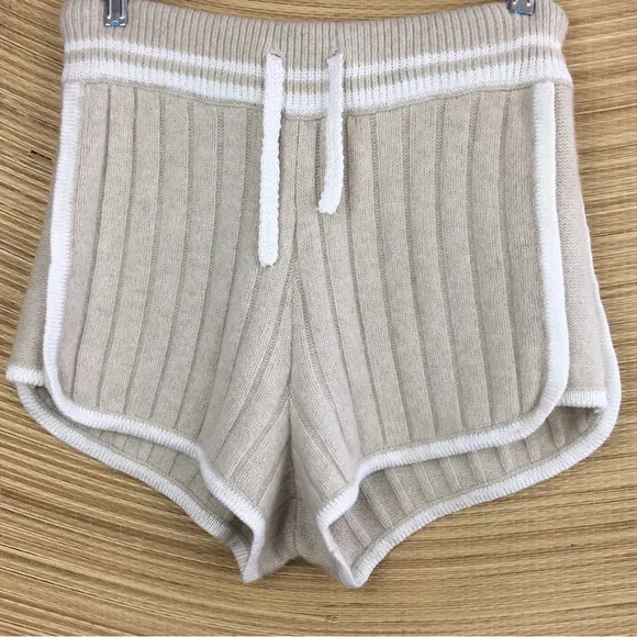 Rag &amp; Bone Serena Knit Shorts In Oatmeal Size S/P