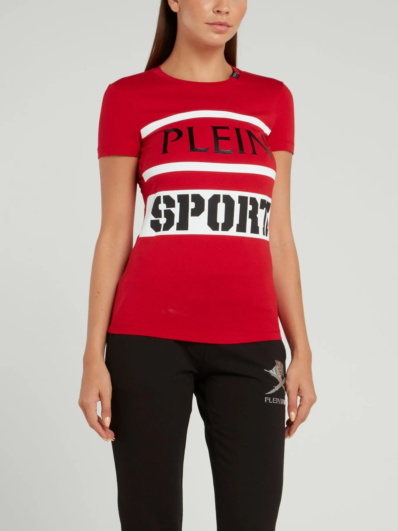 Red Round Neck Logo T-shirt