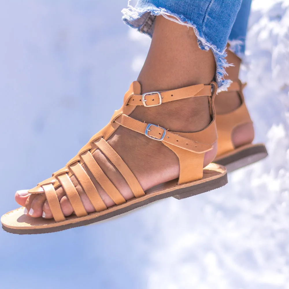 Retro Literary Hollow Flat Sandals