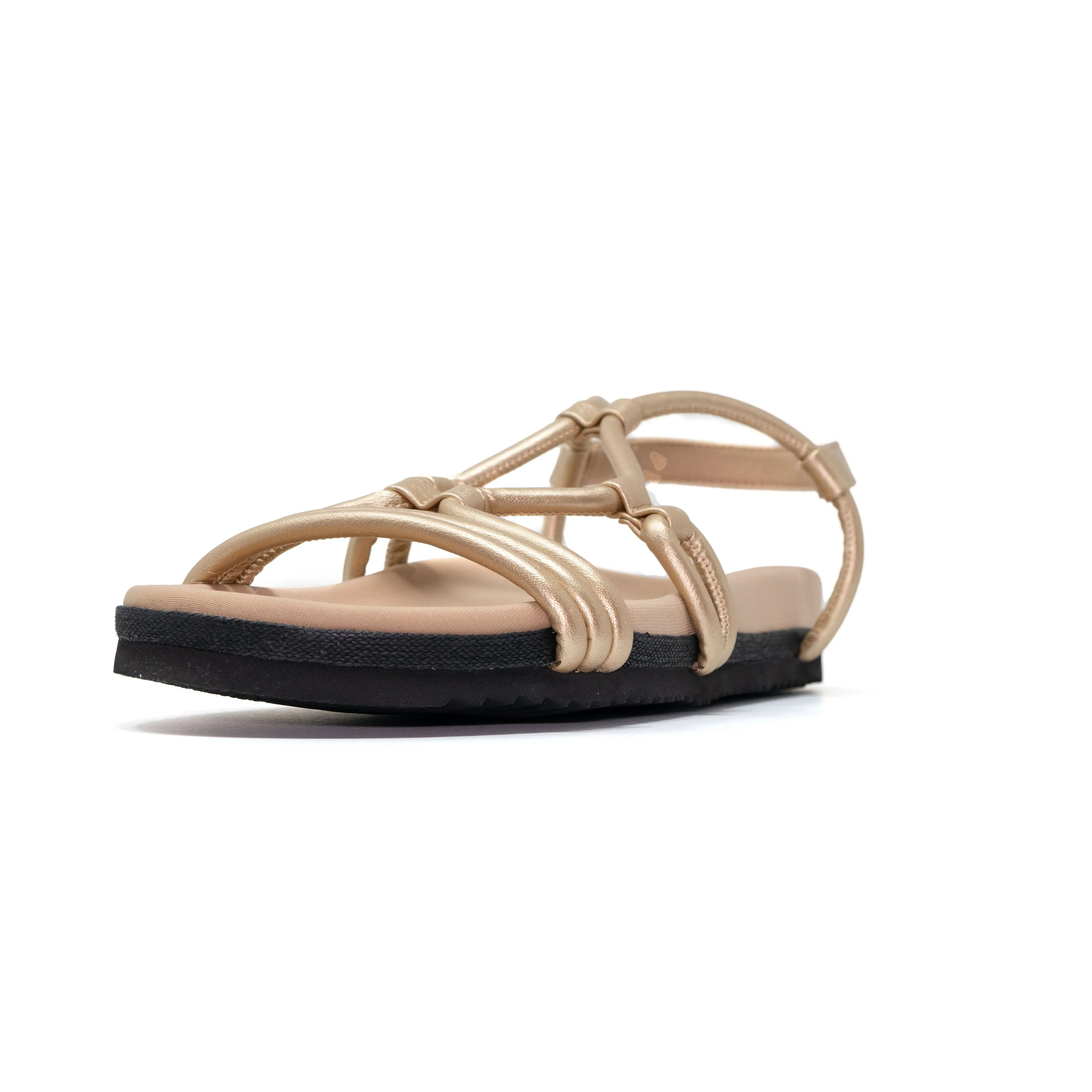 ROAM LINKY SANDALS GOLD VEGAN LEATHER