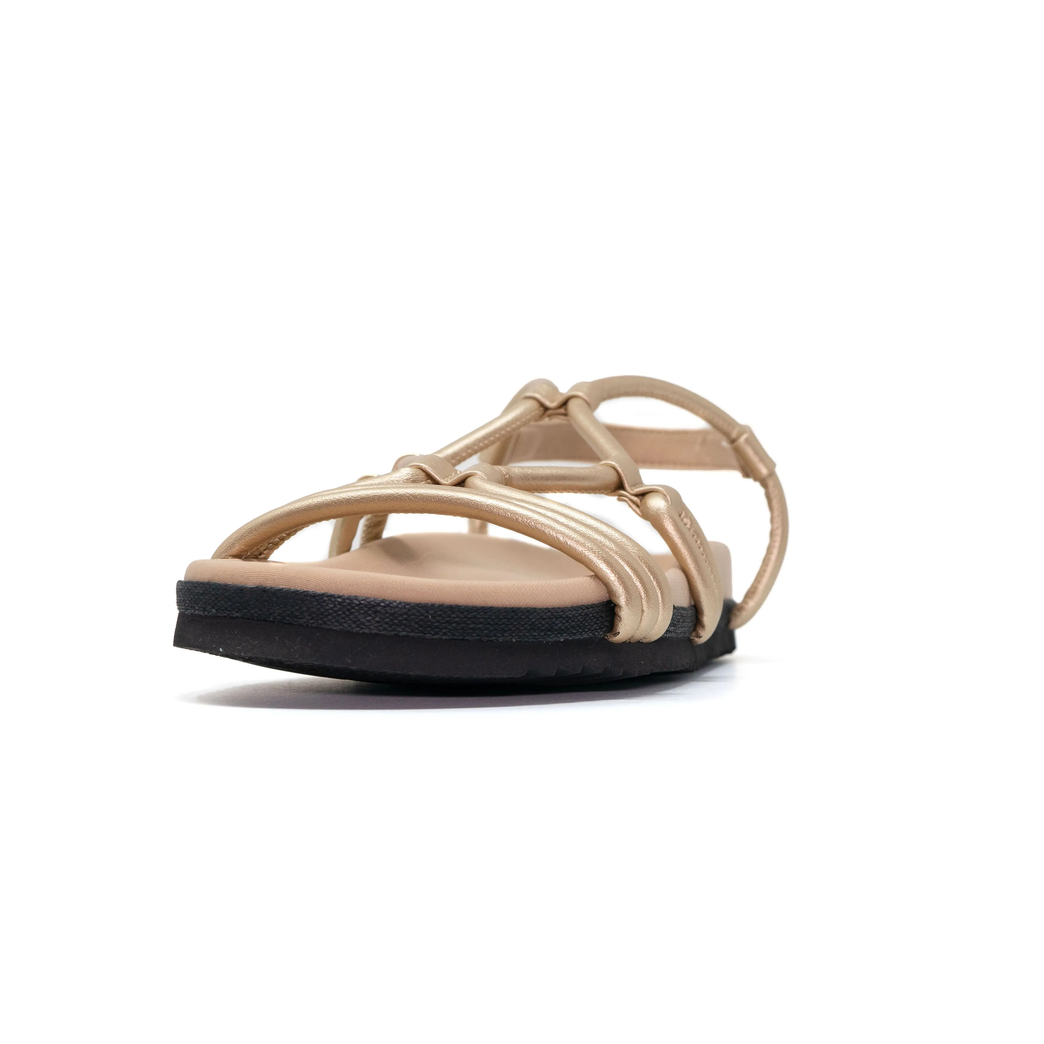ROAM LINKY SANDALS GOLD VEGAN LEATHER