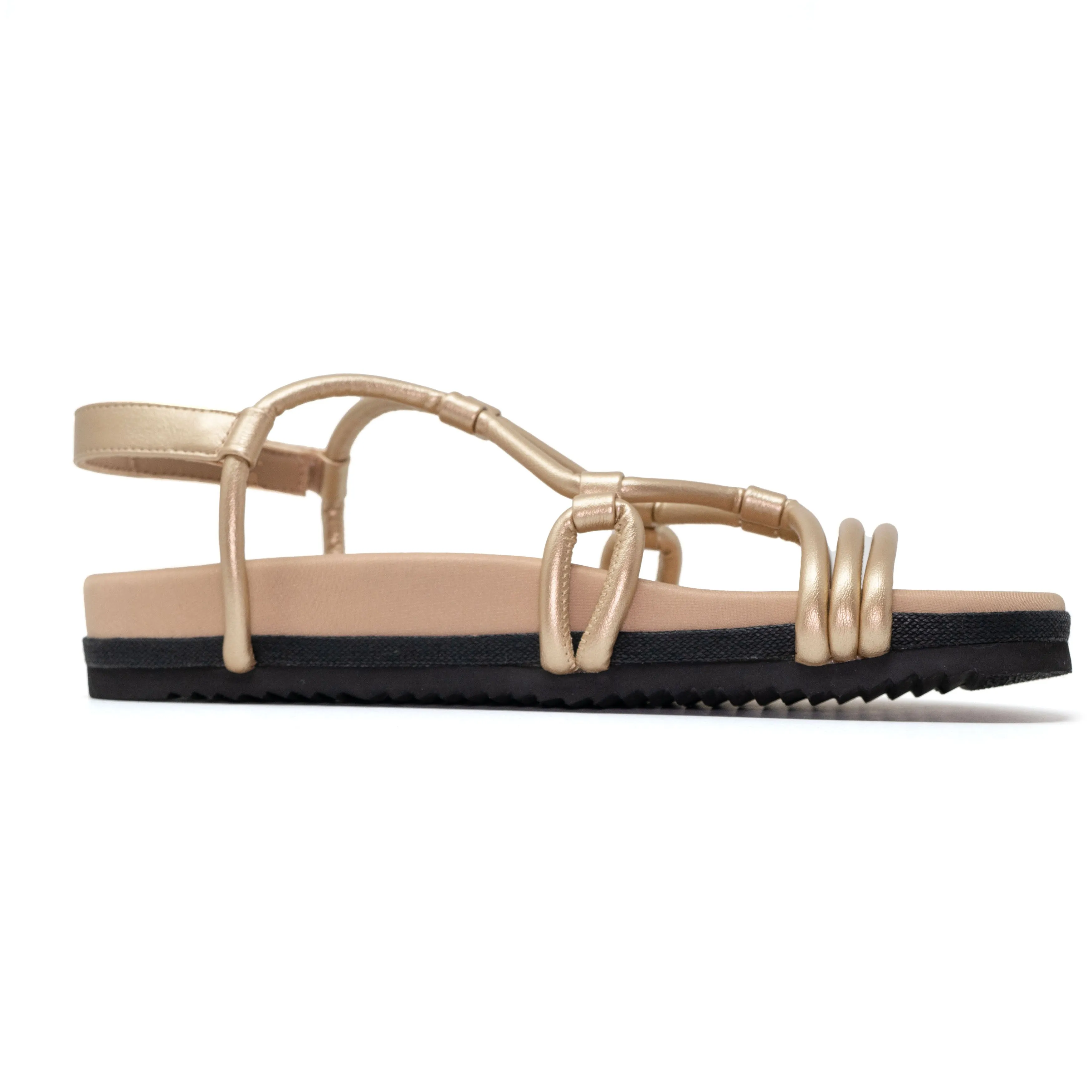 ROAM LINKY SANDALS GOLD VEGAN LEATHER