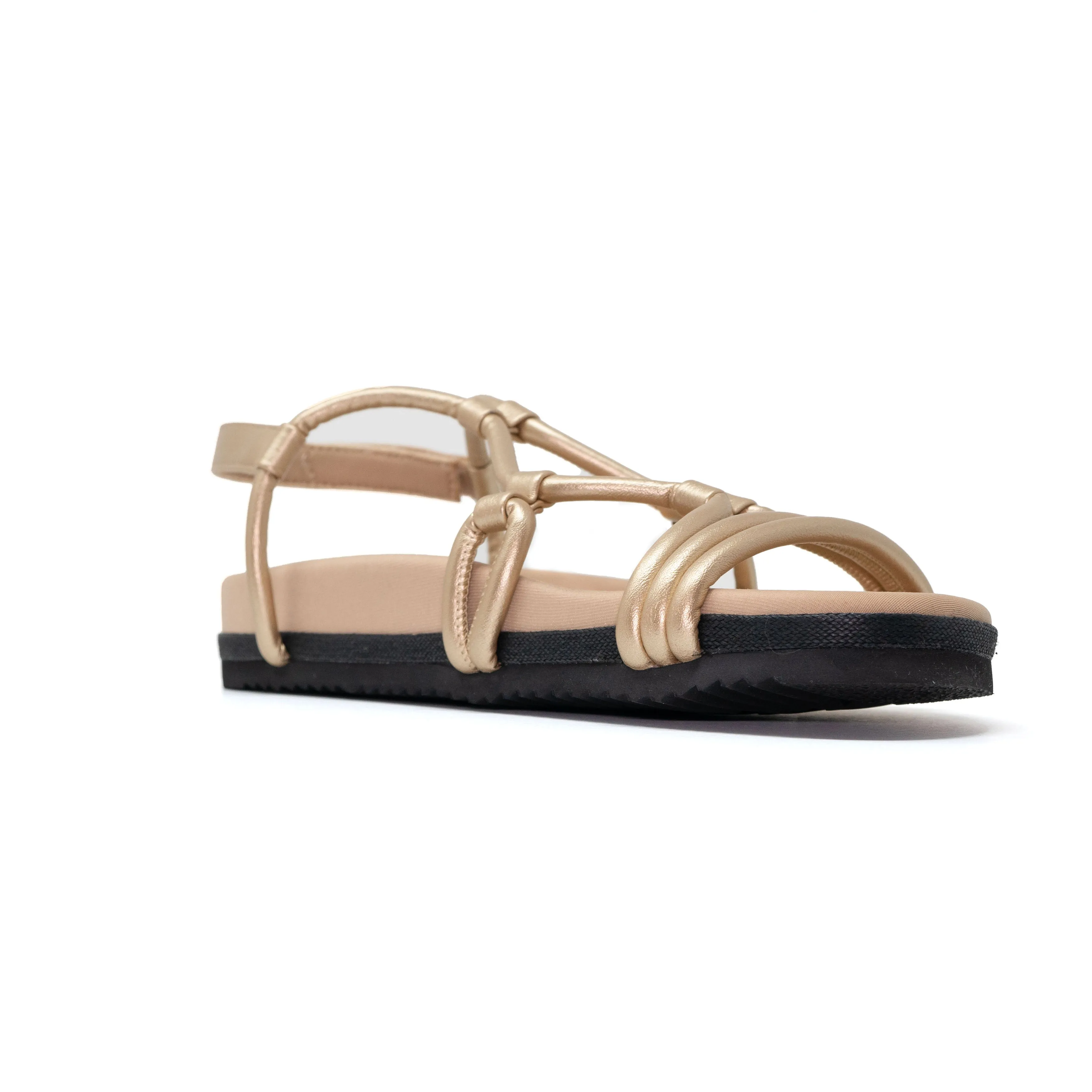 ROAM LINKY SANDALS GOLD VEGAN LEATHER