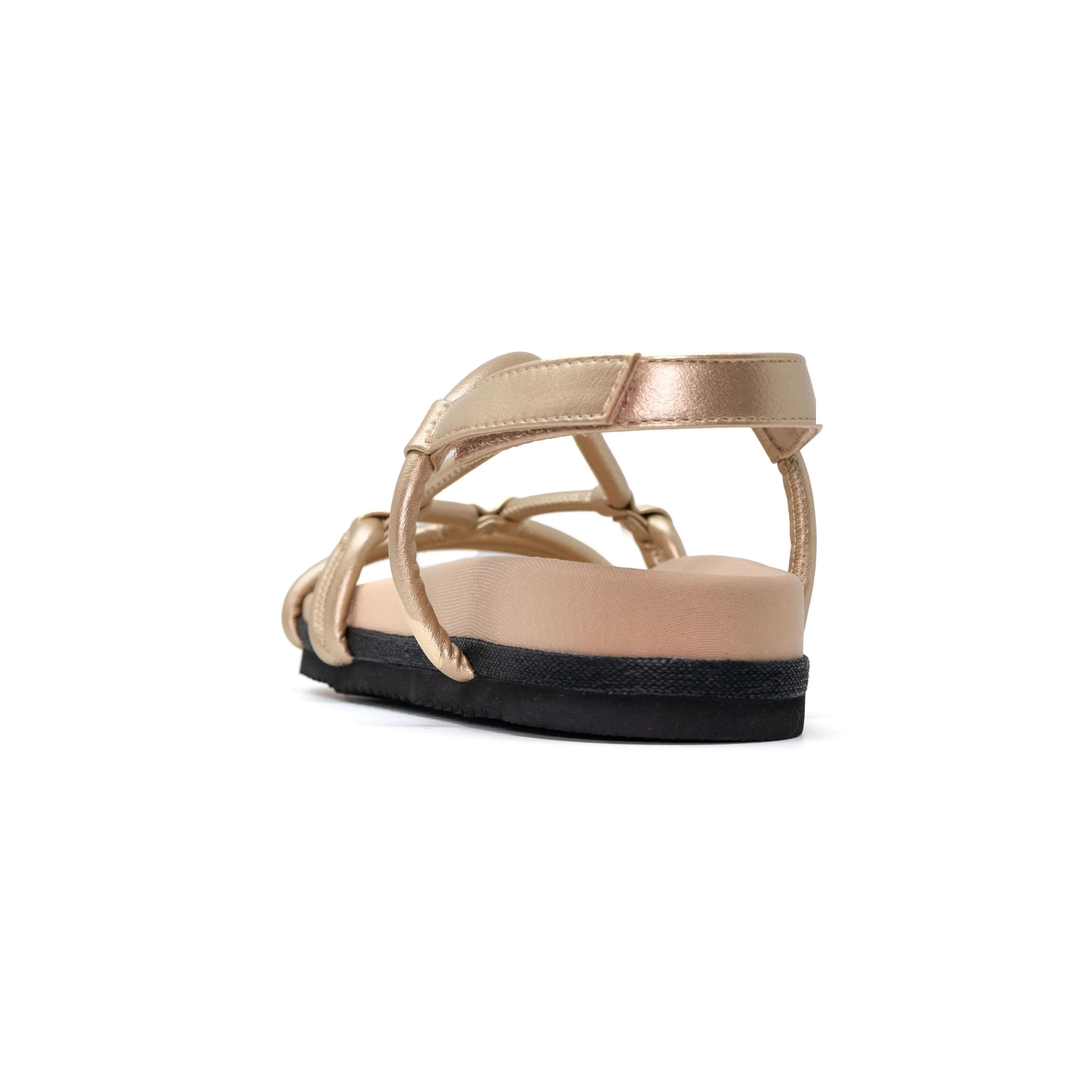 ROAM LINKY SANDALS GOLD VEGAN LEATHER