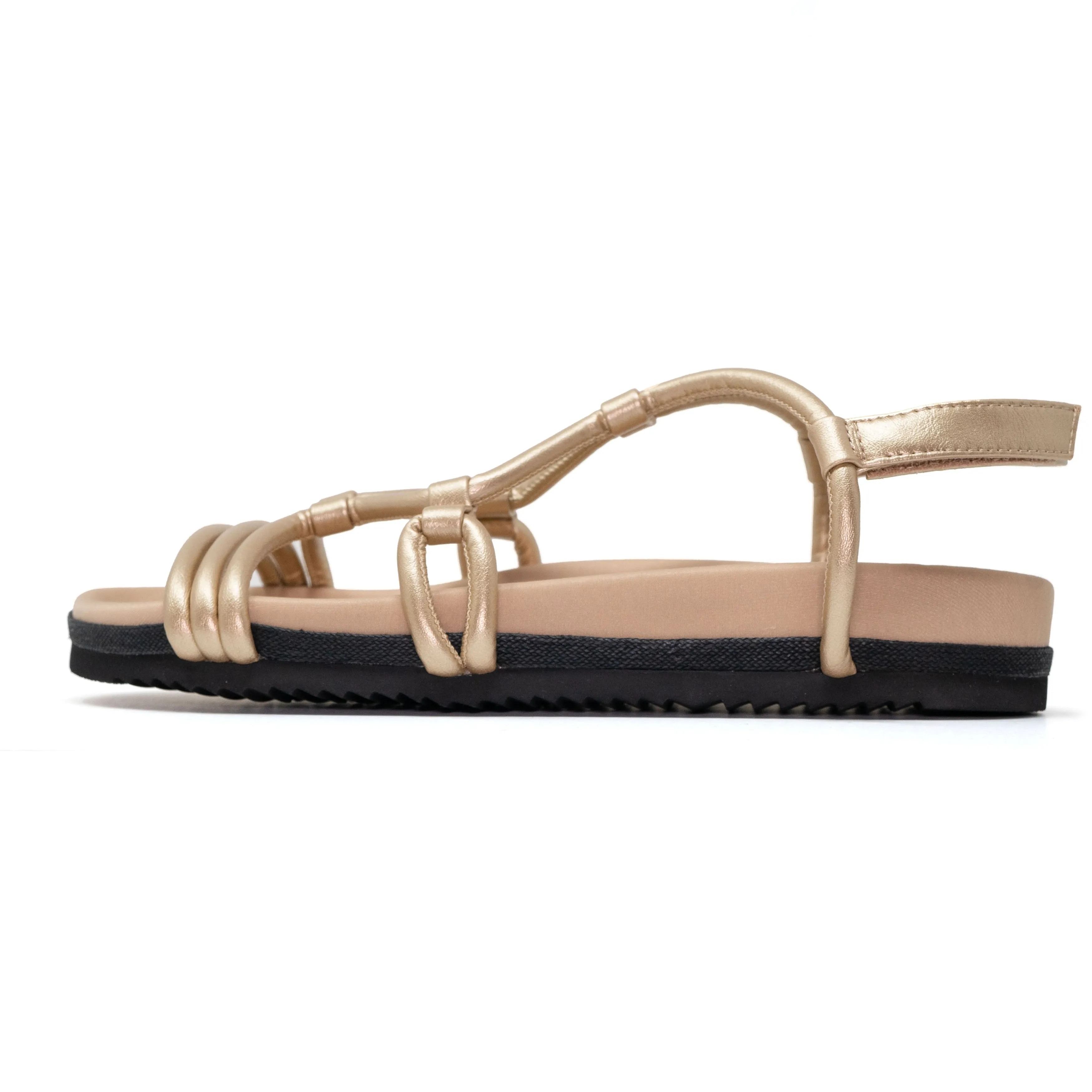 ROAM LINKY SANDALS GOLD VEGAN LEATHER