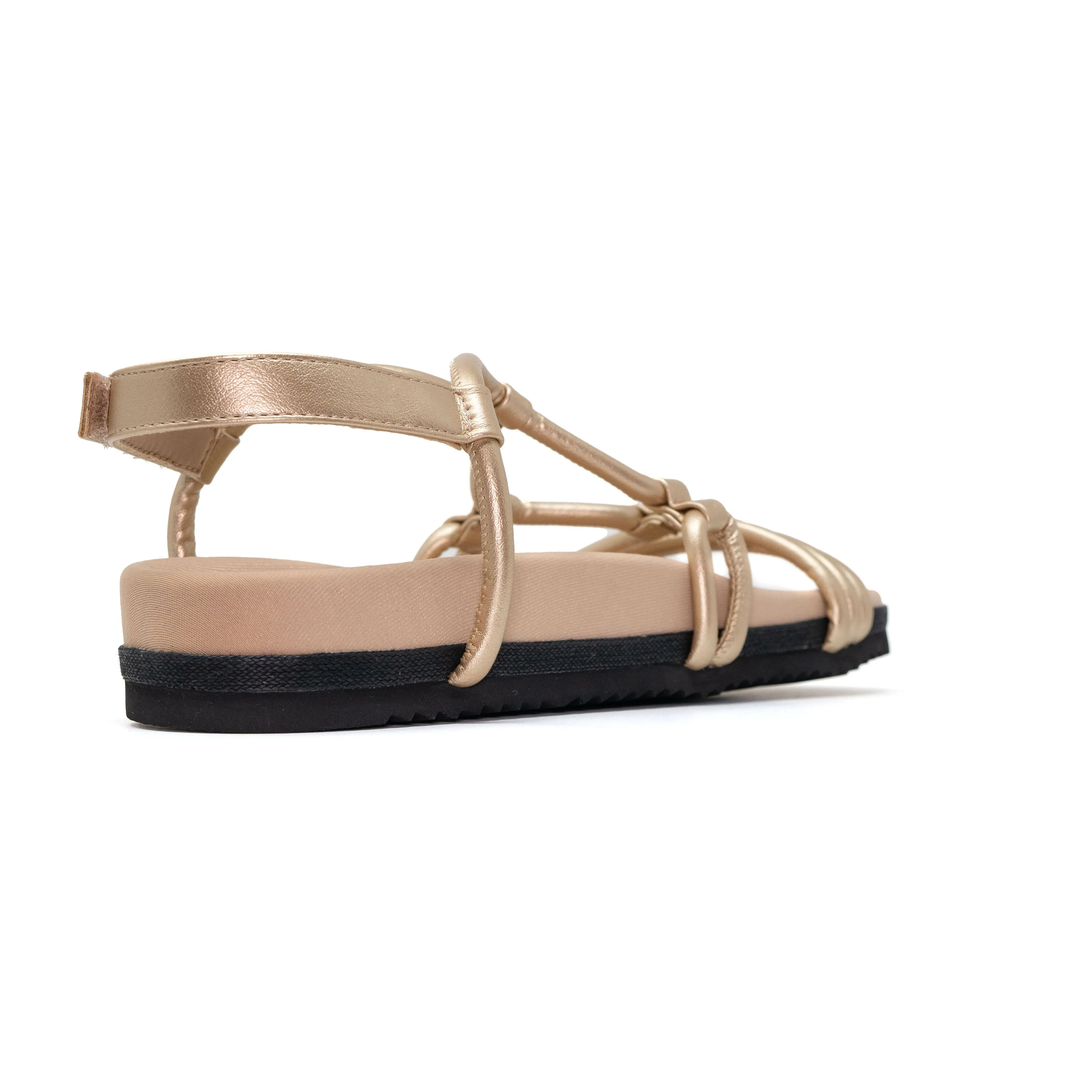 ROAM LINKY SANDALS GOLD VEGAN LEATHER