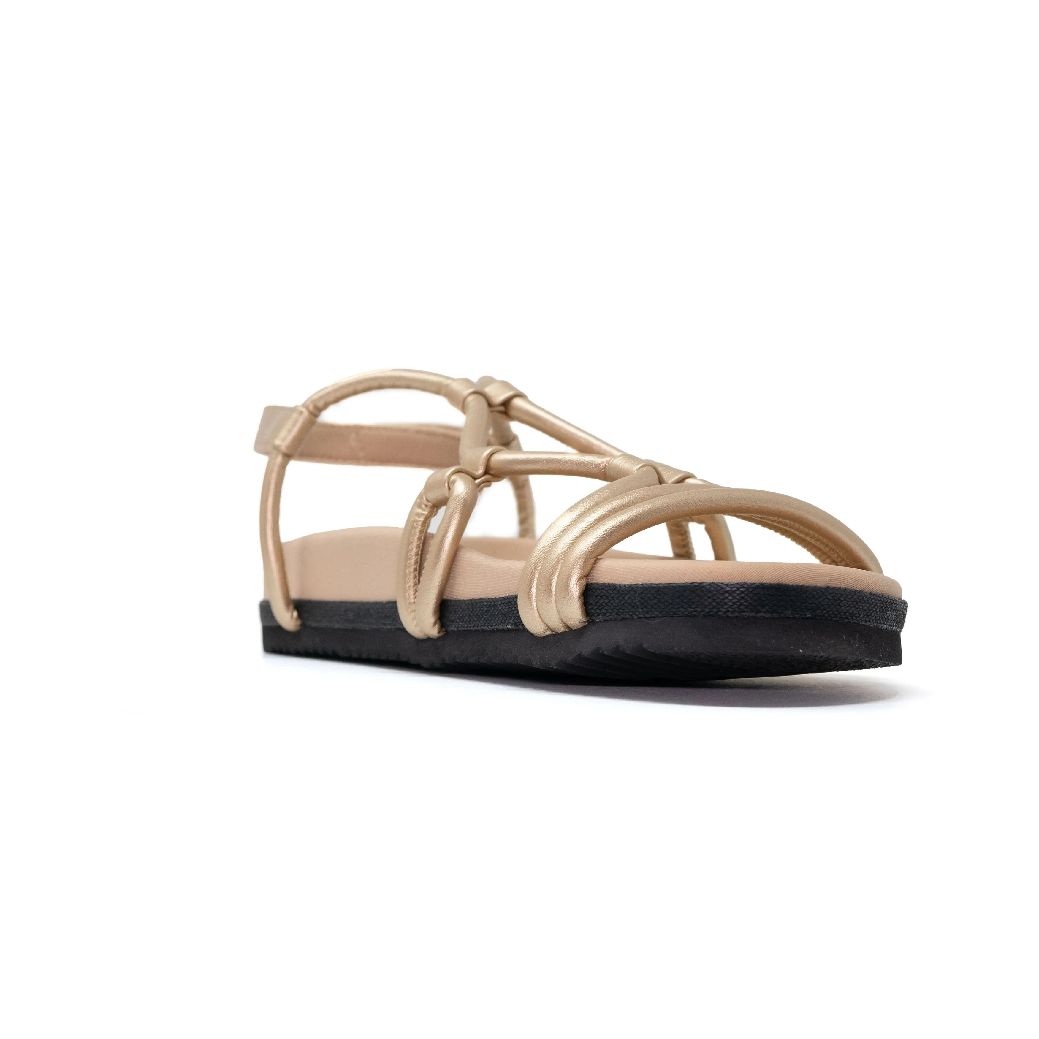ROAM LINKY SANDALS GOLD VEGAN LEATHER