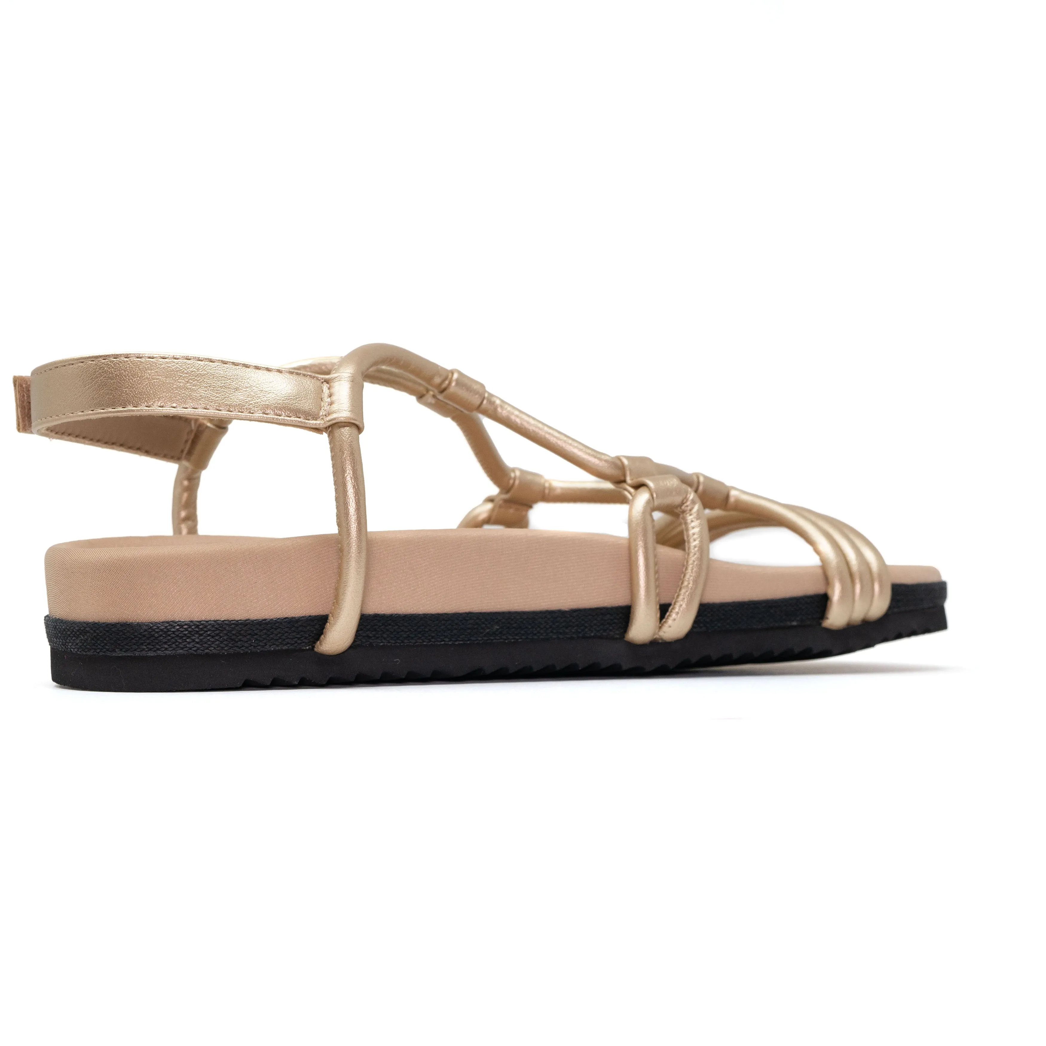 ROAM LINKY SANDALS GOLD VEGAN LEATHER