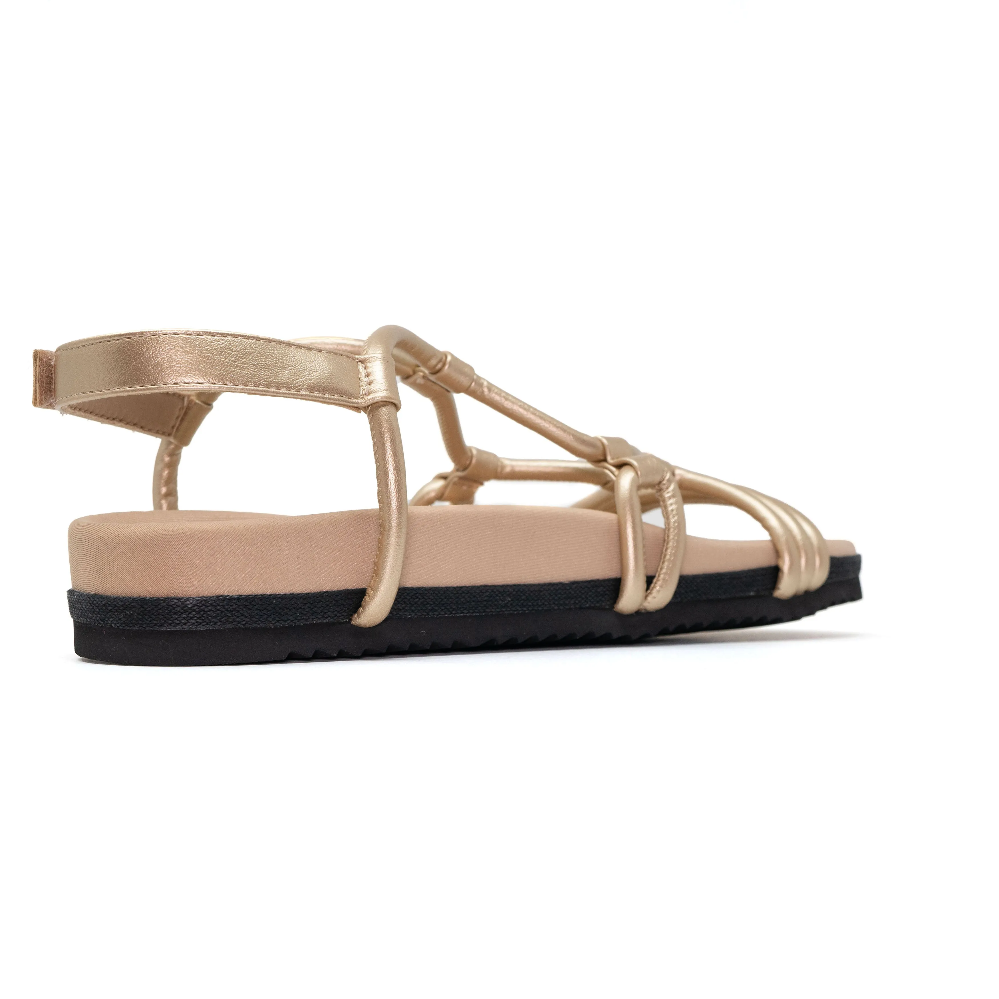 ROAM LINKY SANDALS GOLD VEGAN LEATHER