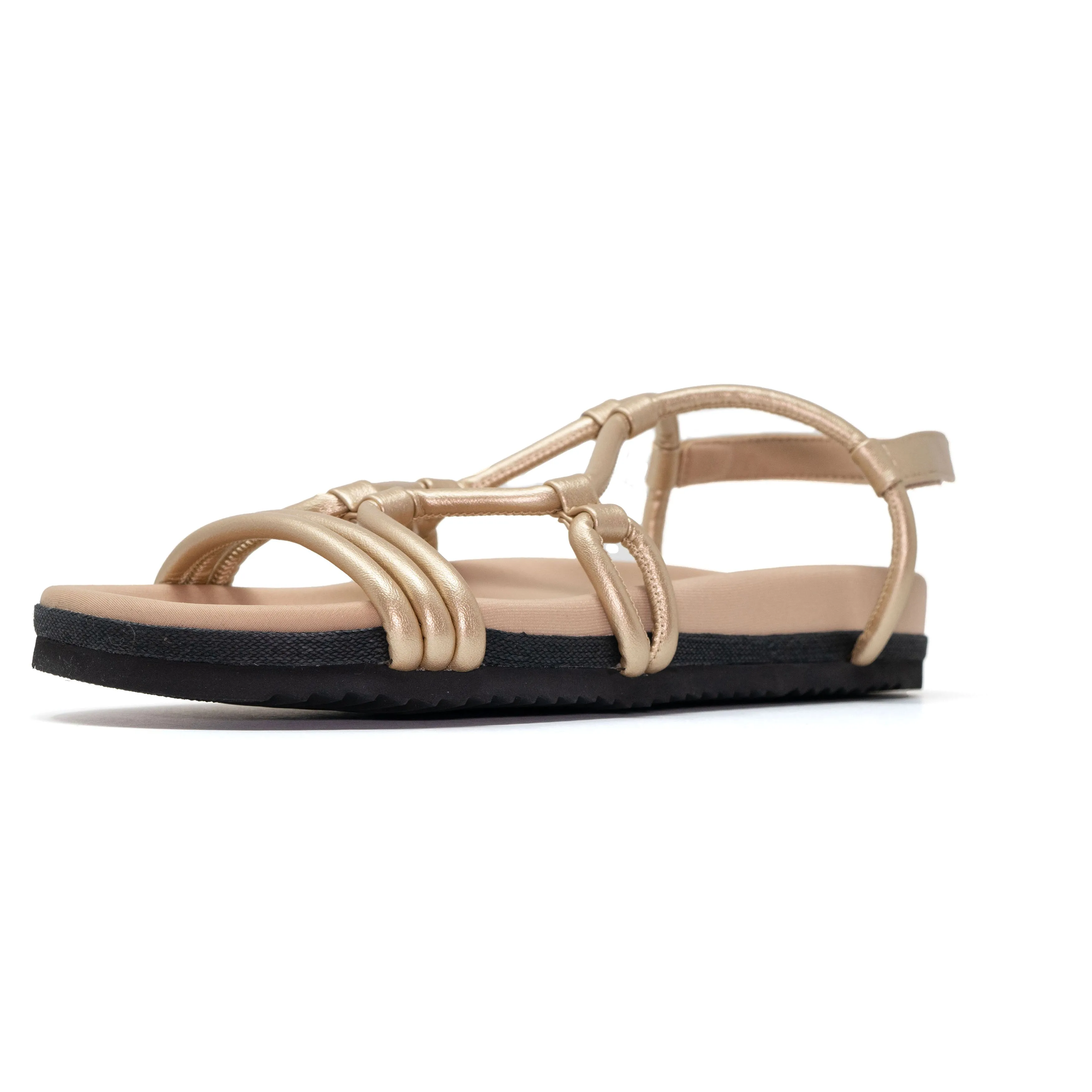 ROAM LINKY SANDALS GOLD VEGAN LEATHER