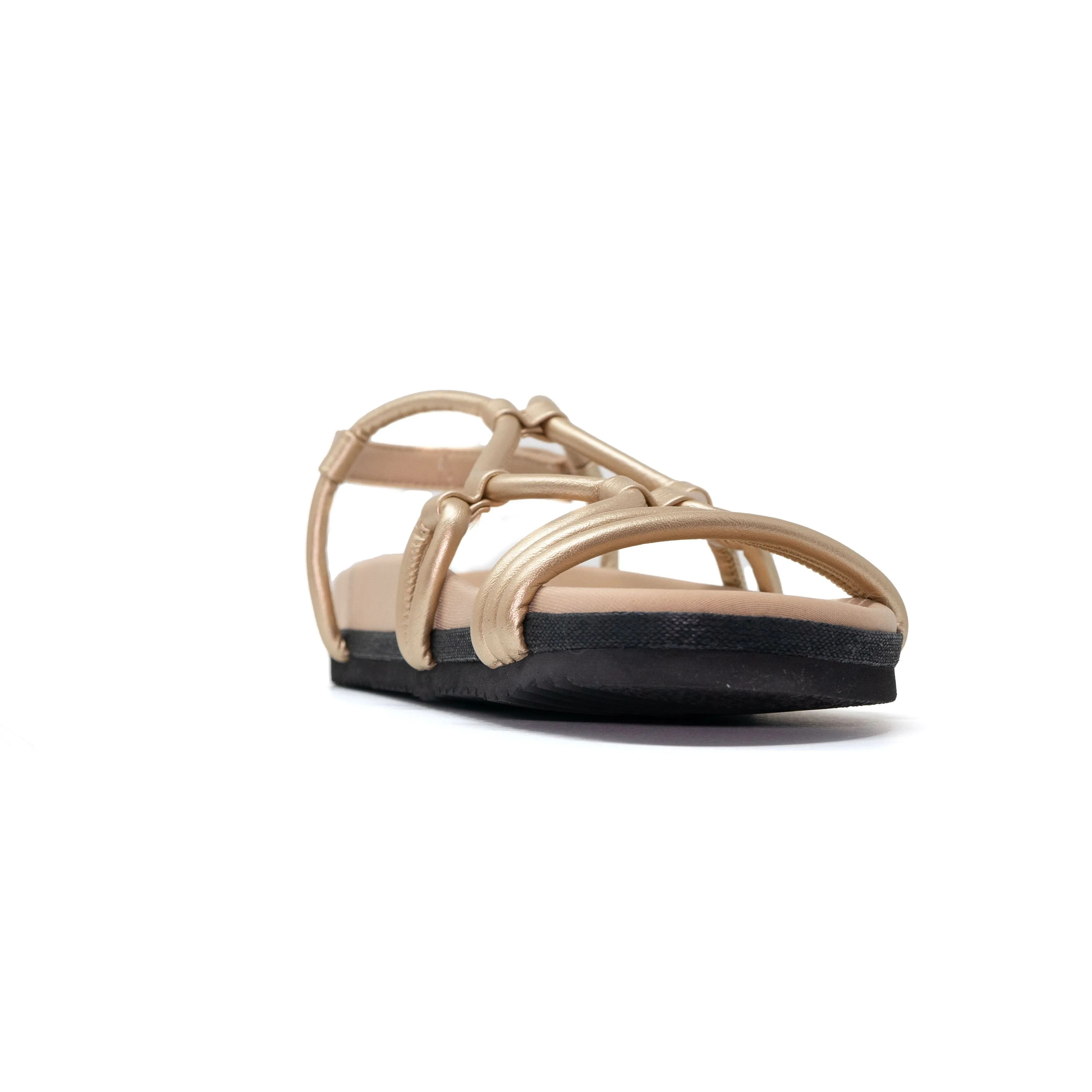 ROAM LINKY SANDALS GOLD VEGAN LEATHER
