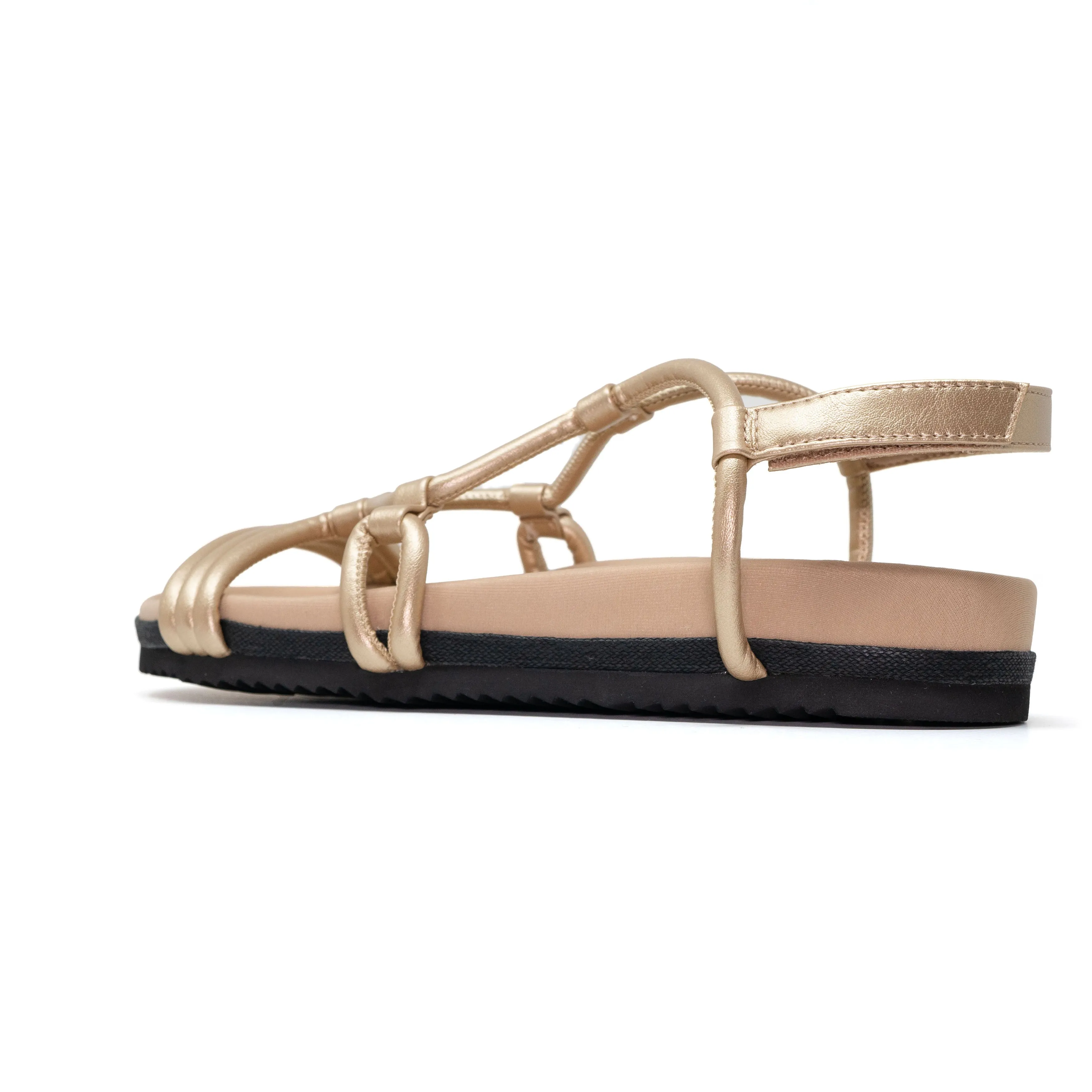 ROAM LINKY SANDALS GOLD VEGAN LEATHER