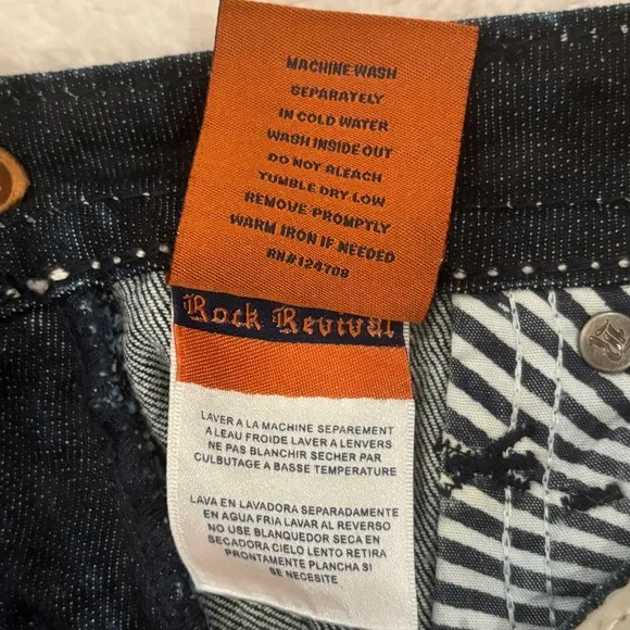 Rock Revival 27 (4) Johanna Women’s Denim Jeans Shorts Cuffed Flap Pockets