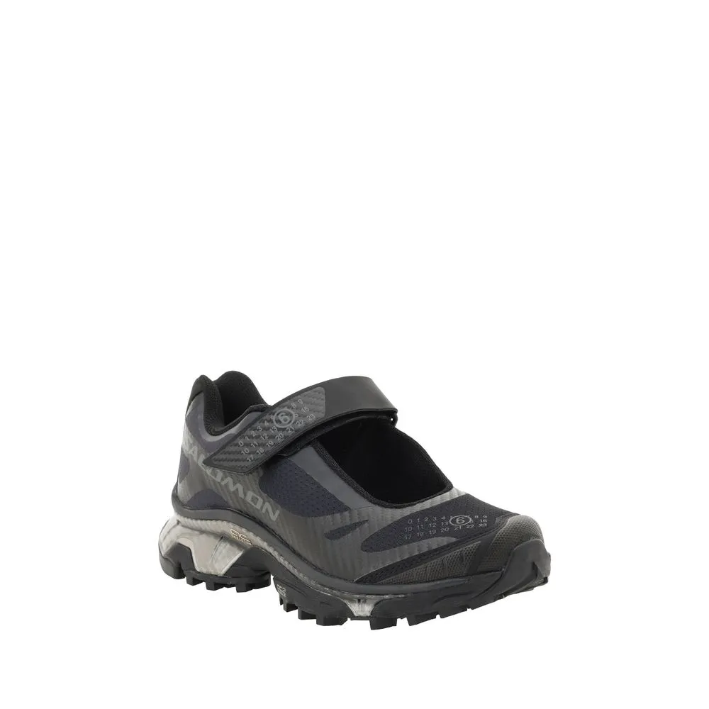 Salomon MM6 X Women Black Sneakers Polyester Lace Up Wedge Track Trainer Shoes