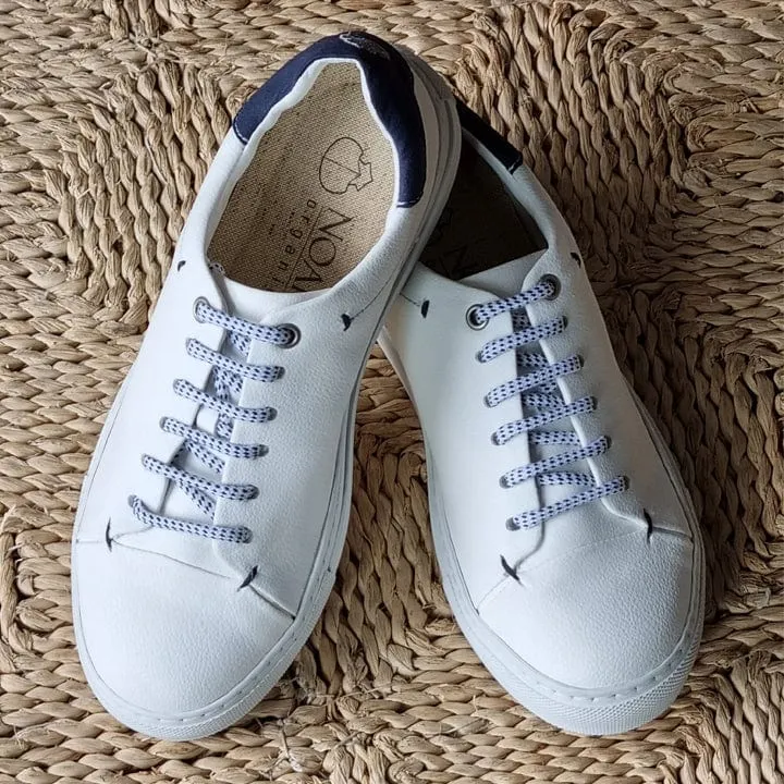 Sammy Unisex Grape Vegan Leather Sneakers | Blue