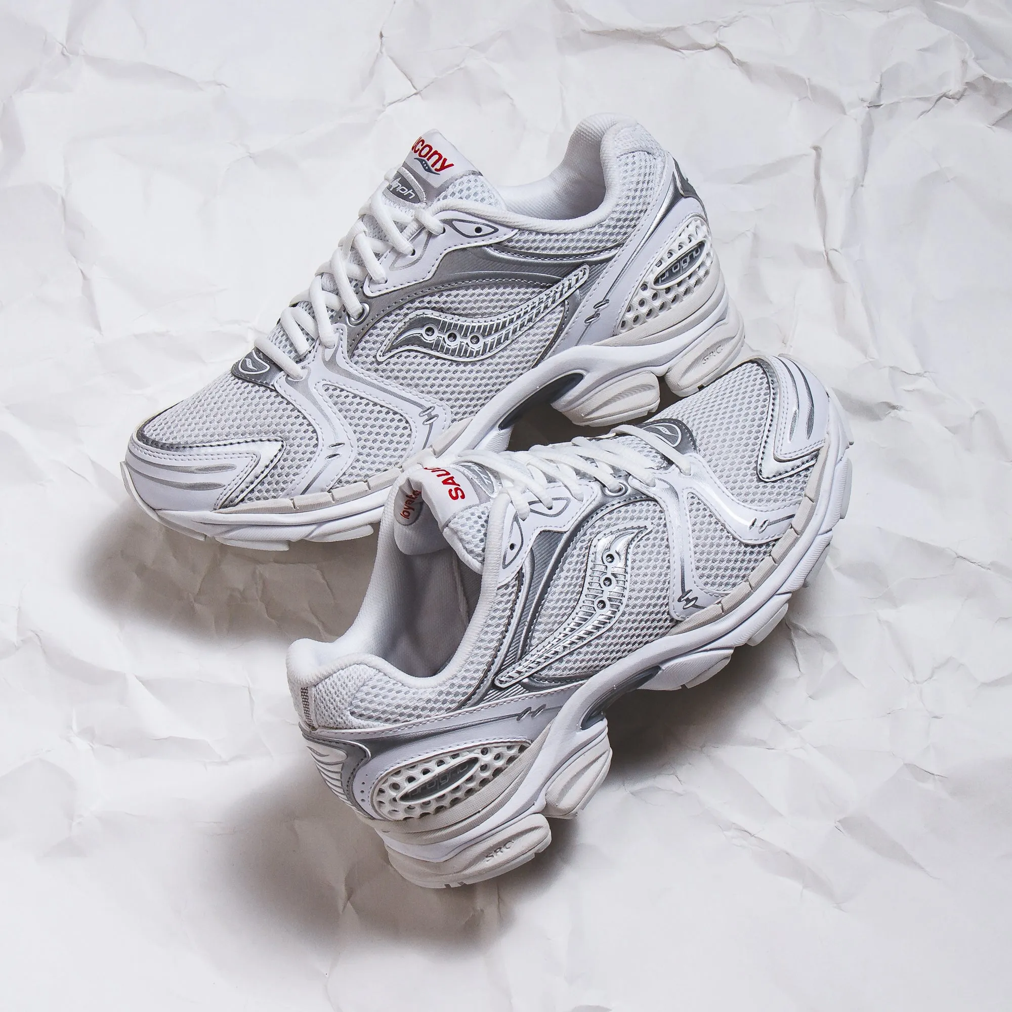 Saucony Men Progrid Triumph 4 White Silver S70841-1