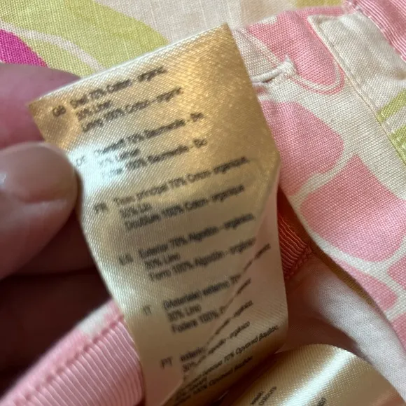 Scotch &amp; Soda Pink Green Organic Cotton Linen Preppy Shorts Tie Waist Clueless