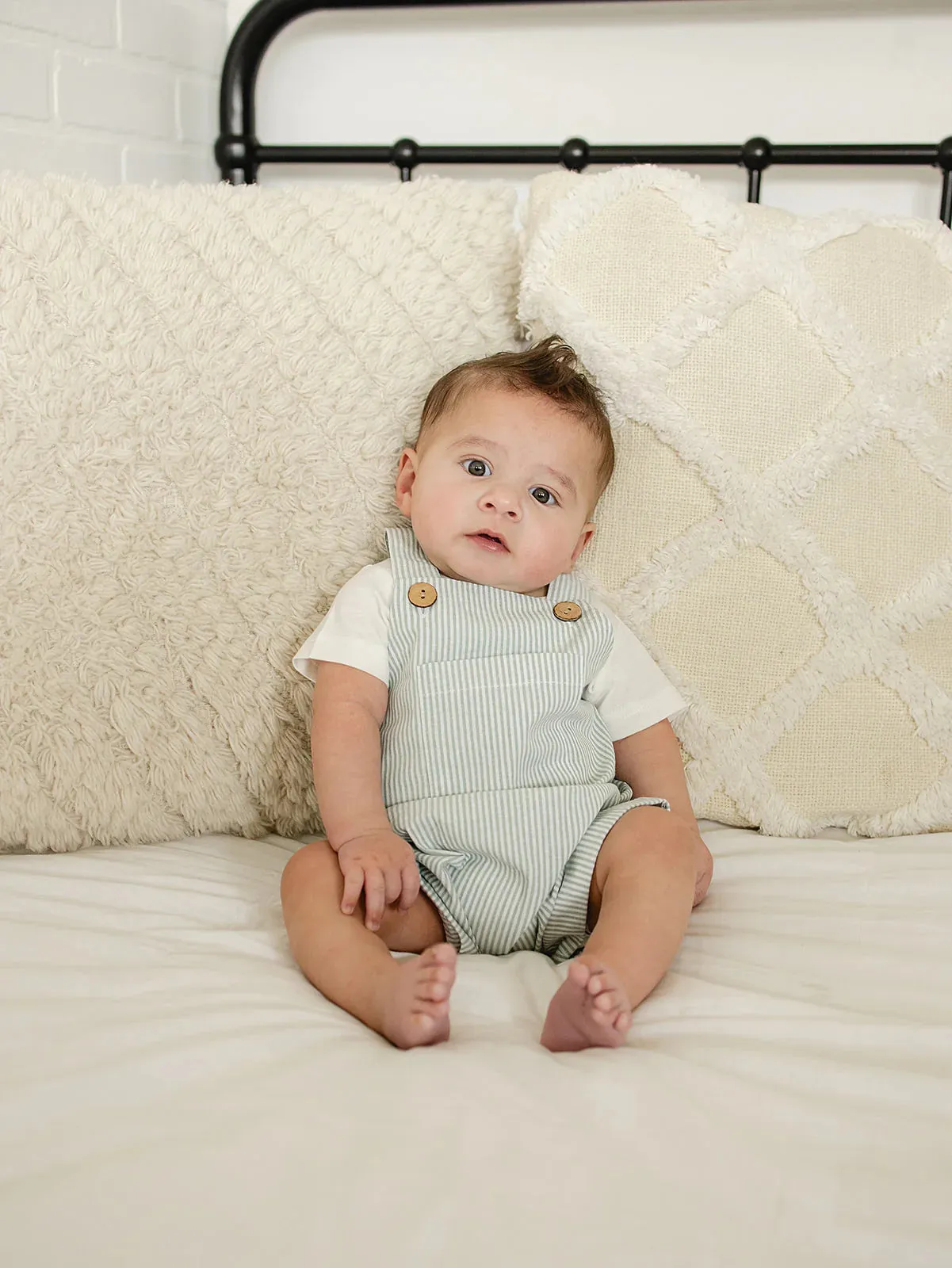 Seafoam Stripe Overall