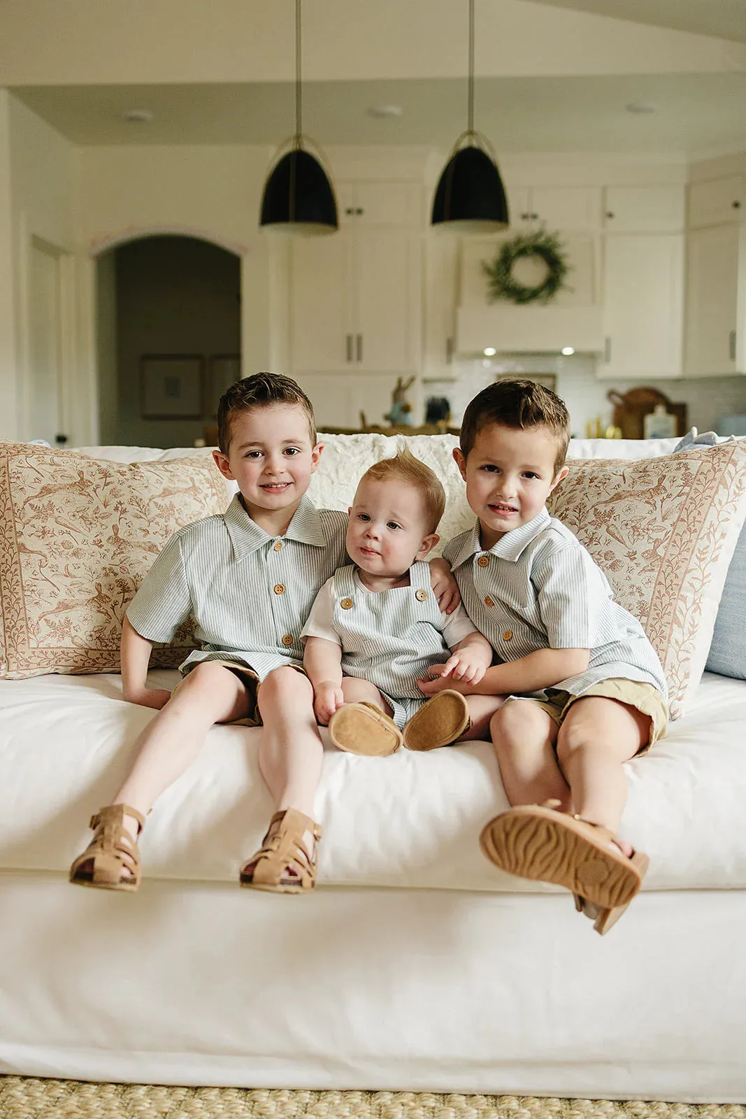 Seafoam Stripe Overall