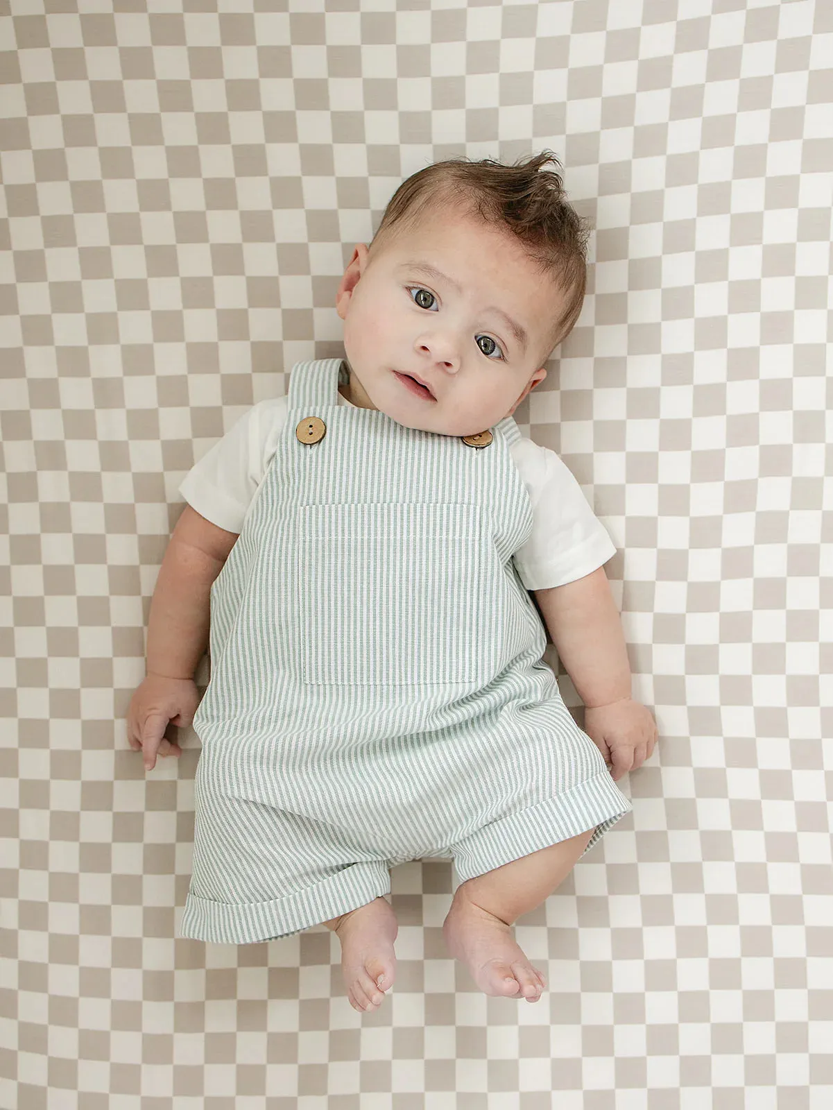 Seafoam Stripe Overall