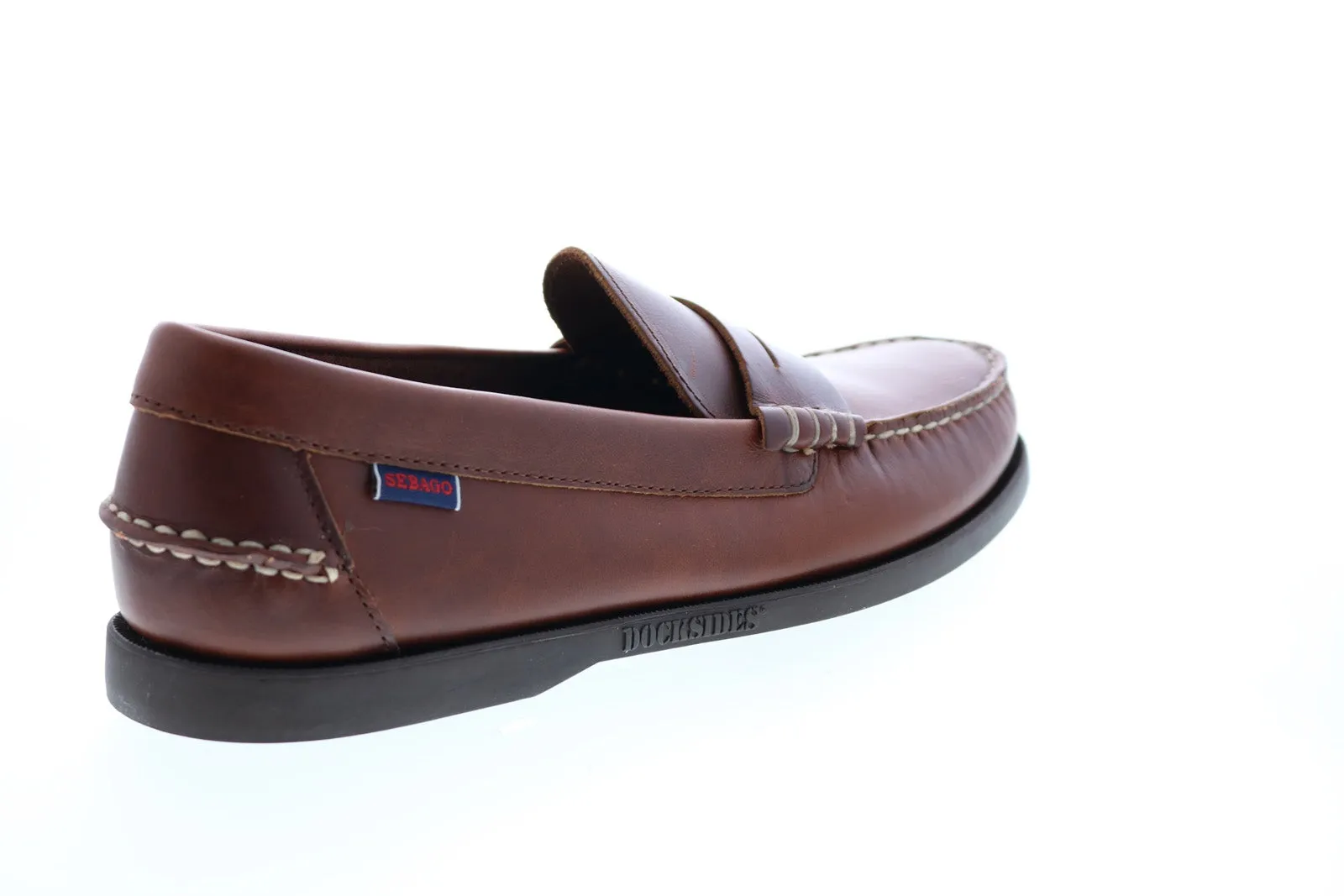 Sebago Dan Boat 7111MWW Mens Brown Leather Loafers & Slip Ons Penny Shoes