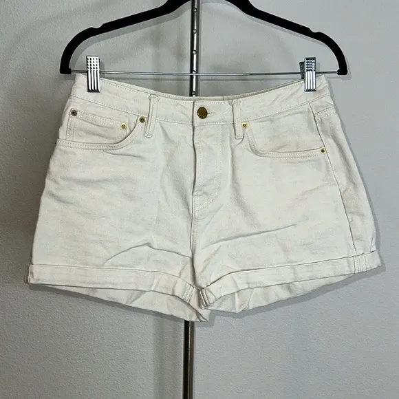 Sezane Denim Cuffed Shorts