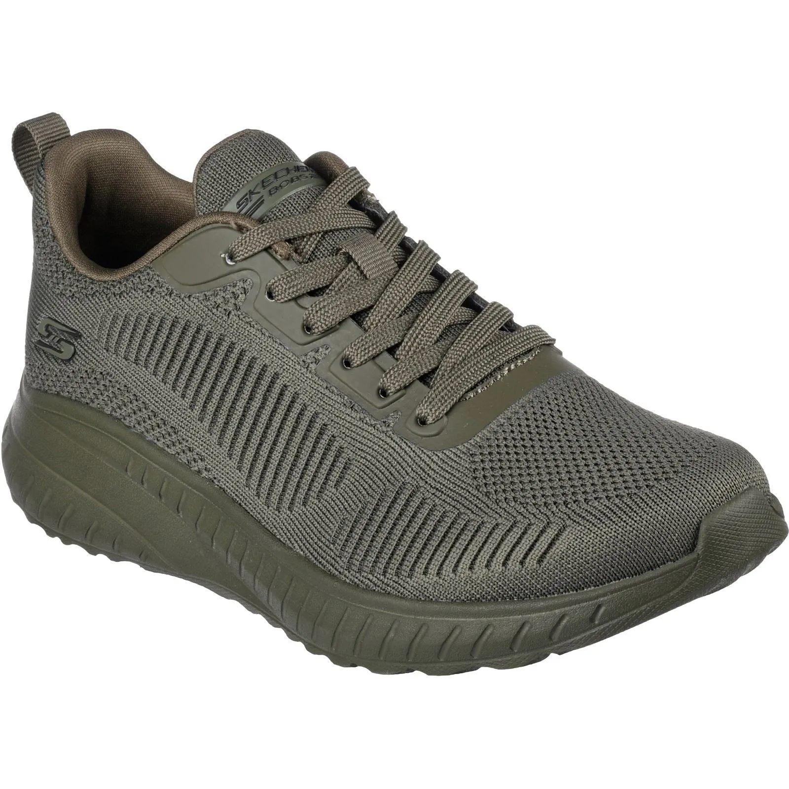 Skechers 117209 Bob Squad Chaos Face Off Sneakers für Damen, weite Passform, Olivgrün