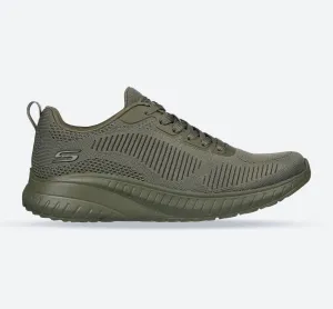 Skechers 117209 Bob Squad Chaos Face Off Sneakers für Damen, weite Passform, Olivgrün