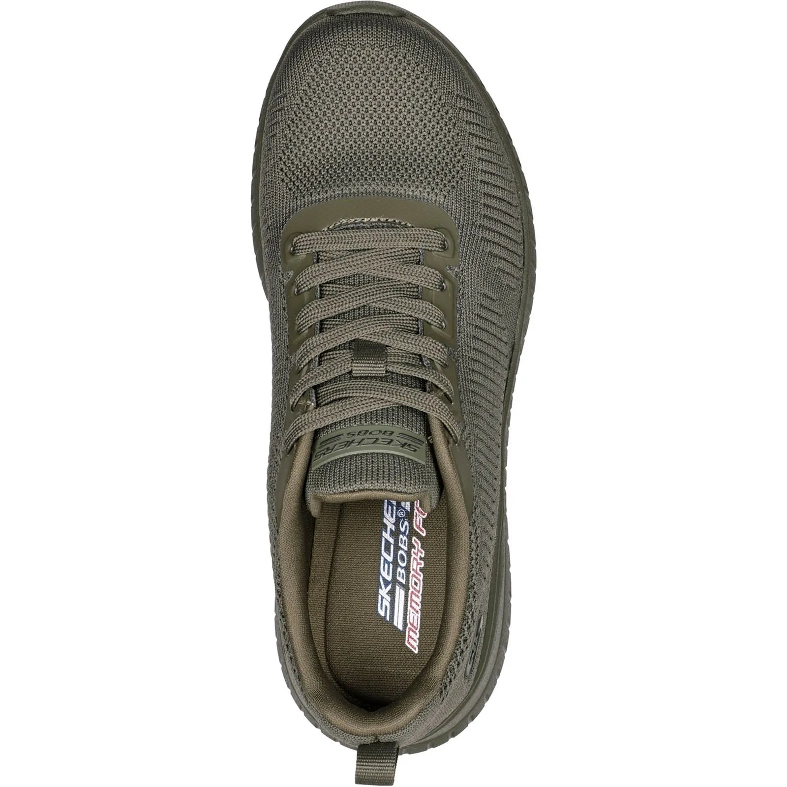 Skechers 117209 Bob Squad Chaos Face Off Sneakers für Damen, weite Passform, Olivgrün