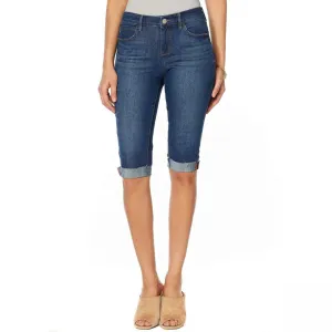 Skinnygirl Women's Mid Rise Cuffed Skimmer Shorts