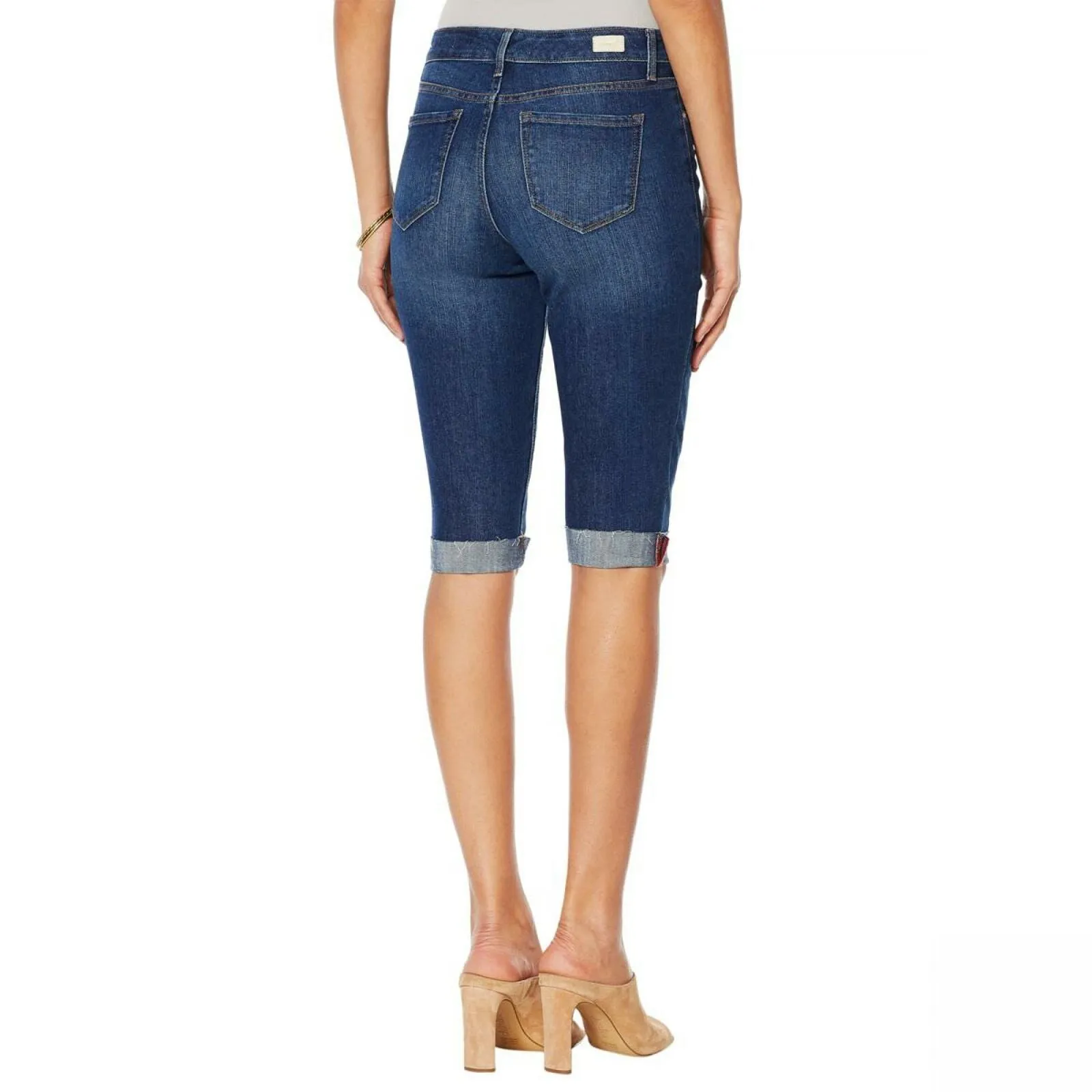 Skinnygirl Women's Mid Rise Cuffed Skimmer Shorts