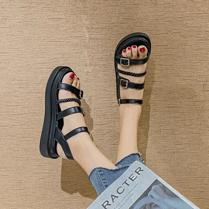 Small Feet Flat Wedge Heel Strappy Sandals GS364